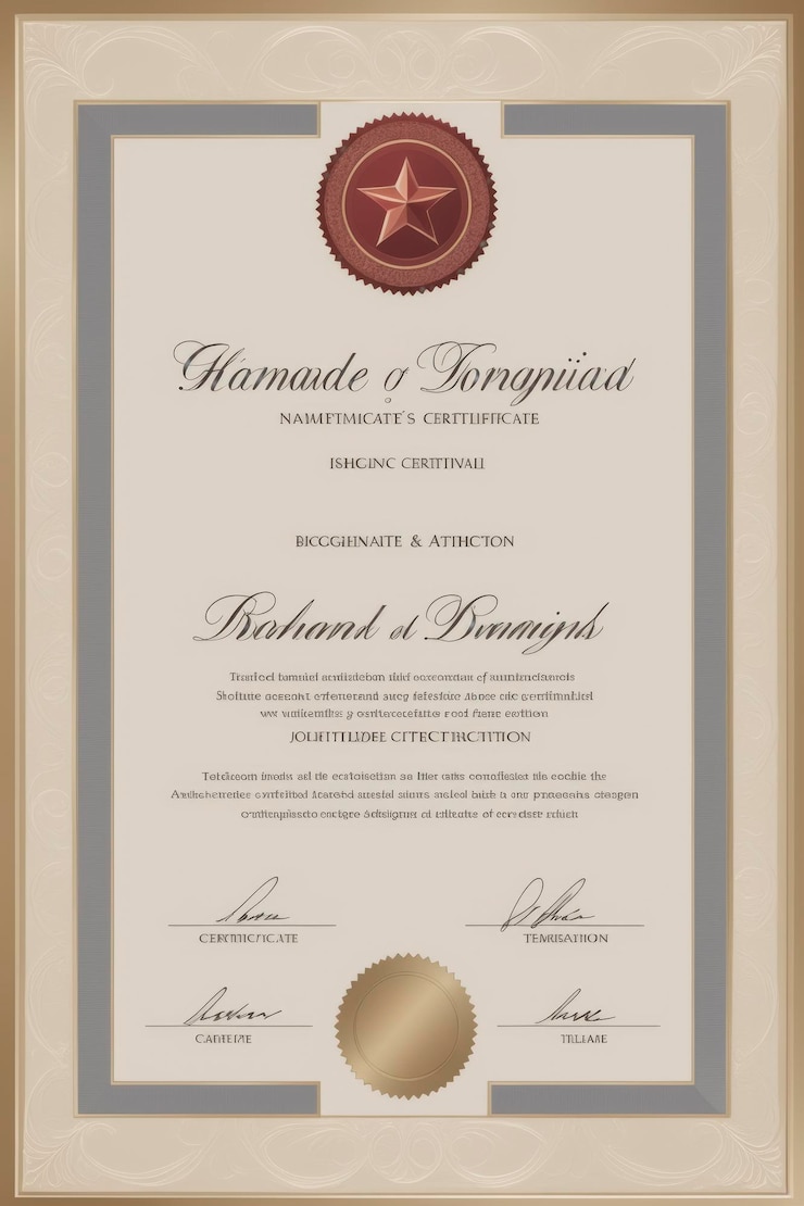 Photo certificate tamplate