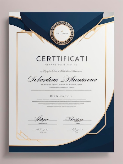 Foto modello di certificato