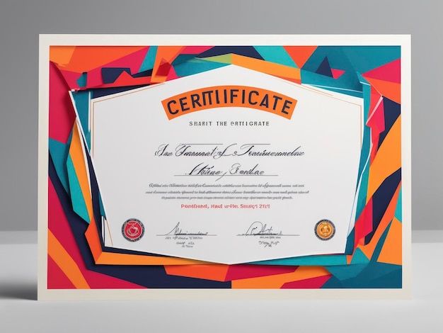 Photo certificate tamplate