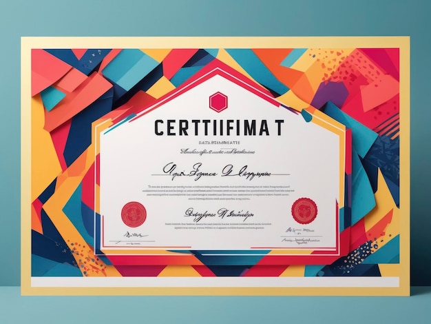 Photo certificate tamplate