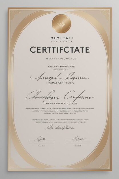 Photo certificate tamplate