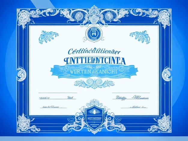 Certificate template with professional clean design Vector illustration