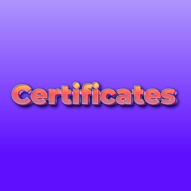 Photo certificatestext effect jpg gradient purple background card photo