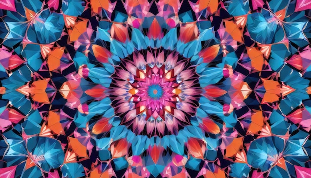 Cerulean Kaleidoscope Intriguing Vision of Dark Hues Vibrant Tones