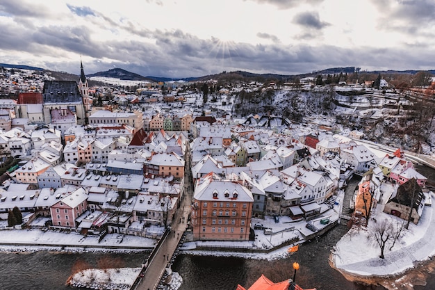 Cesky Krumlov winter day