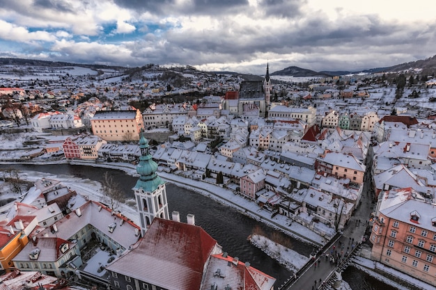 Cesky Krumlov winterdag