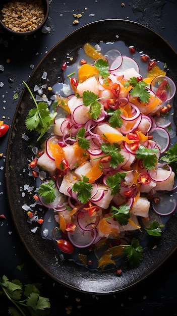 Ceviche Essence Captured by Food Photographer