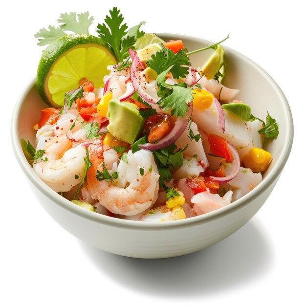 Ceviche on a table Vibrant and colorful suitable for food and culinary themes