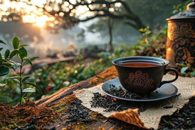 Photo ceylon tea harvest concept