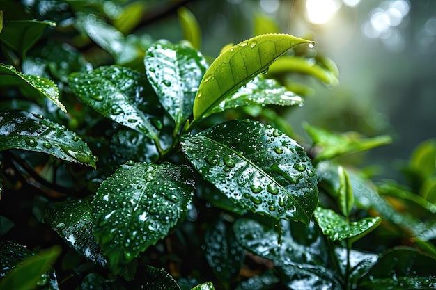 Photo ceylon tea harvest concept