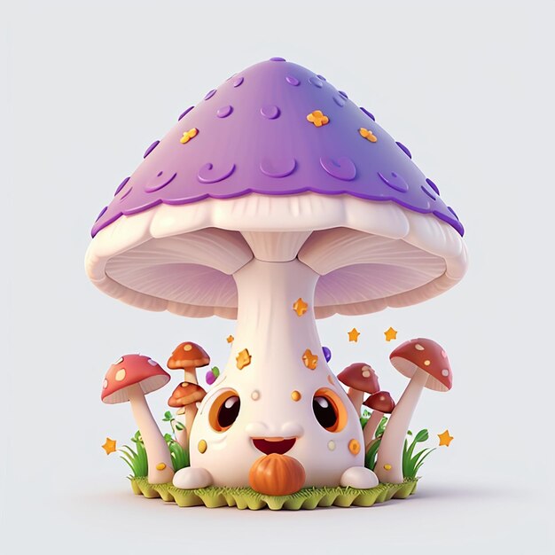 CF 09 _ Magical colorful Cute Mushroom