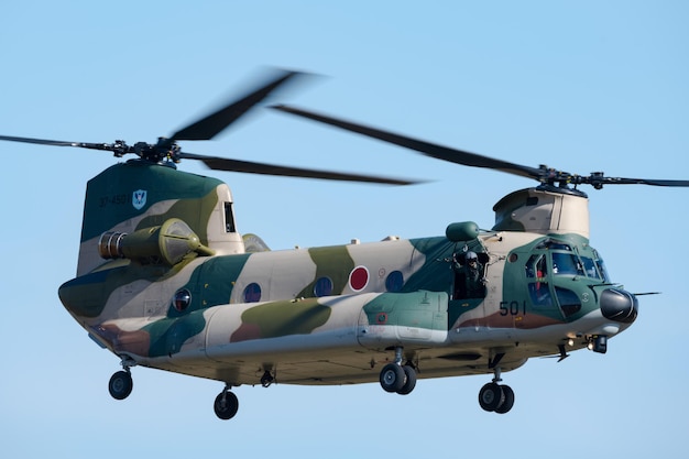 CH-47J Chinook takes off