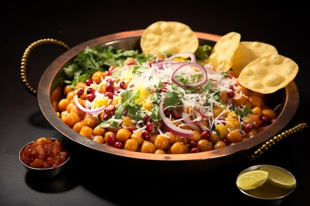 Photo chaat extravaganza tangy chole kulche chole kulche image photography