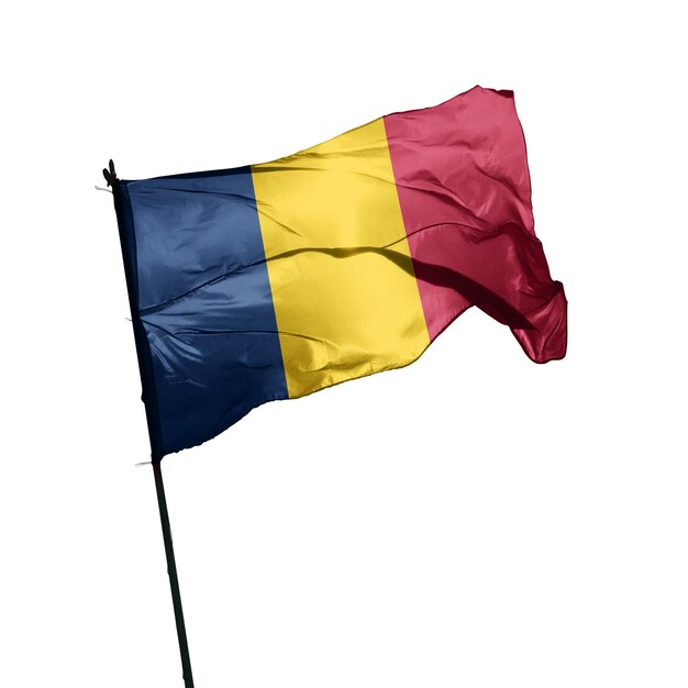 chad flag on white background