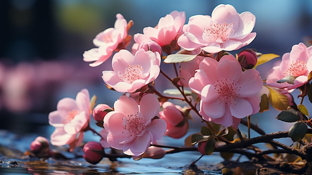 Photo chaenomeles japonica blossom