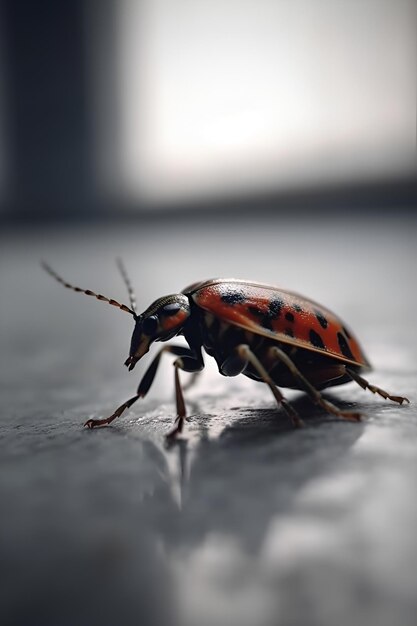 Chafer on white wooden background ai