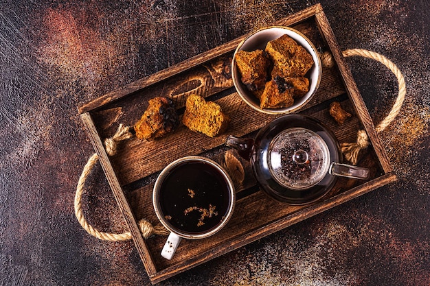 Chaga tea a strong antioxidant boosts immune system