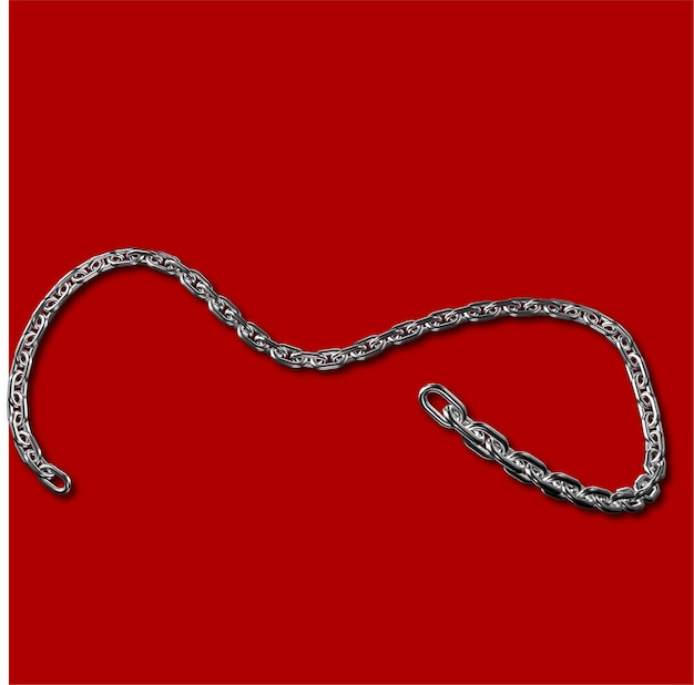 chain 3D red background