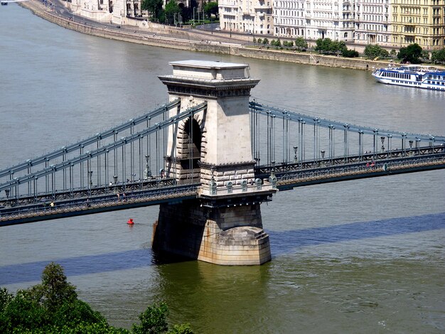 Photo chain bridge in budapest, hungary