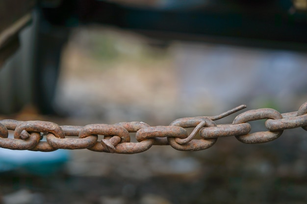 Photo the chain rusted after using it for a long time.