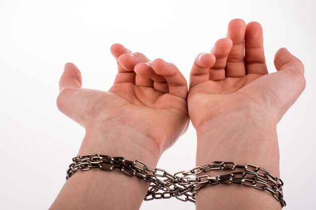 chained hands