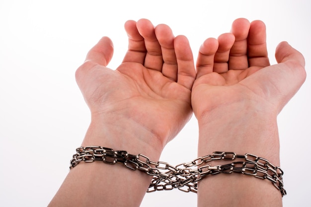 chained hands