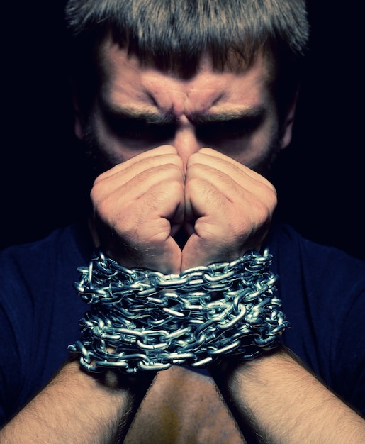 Photo chained man