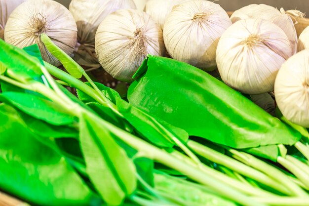 Chainese Kele and garlic