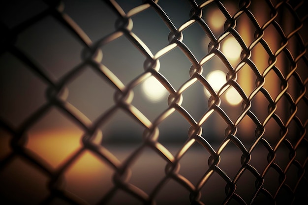 Chainlink Fence background copy space mockup