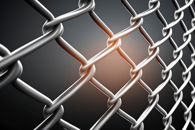 Photo chainlink fence background copy space mockup