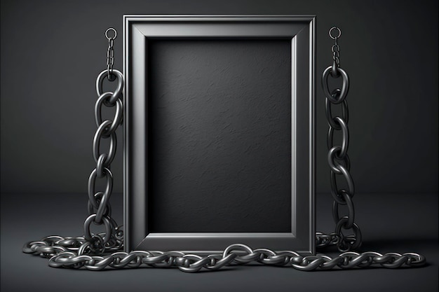 Chains frame background copy space mockup