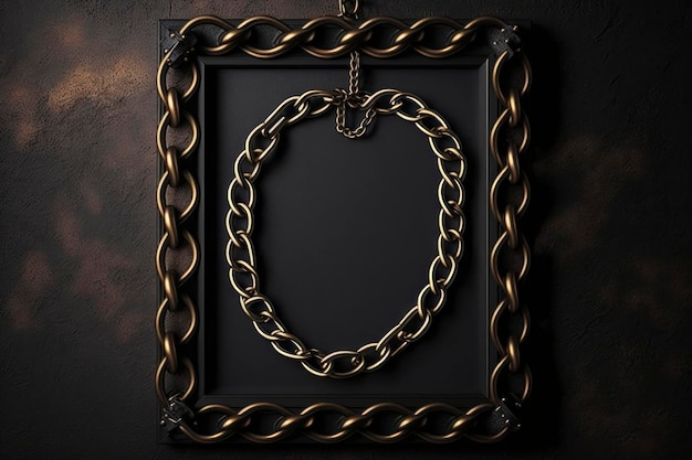 Chains frame background copy space mockup