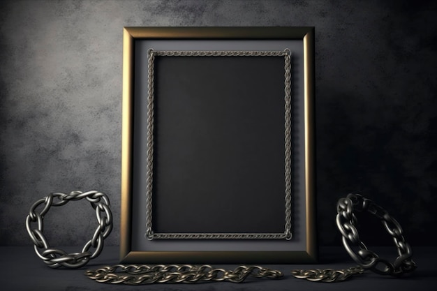 Chains frame background copy space mockup