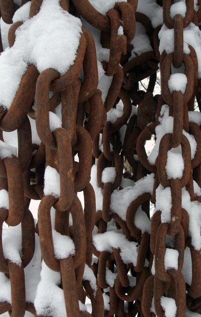 chains and snow