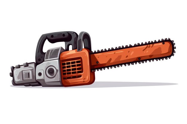 Chainsaw icon on white background