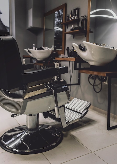 Photo chair in barbershop