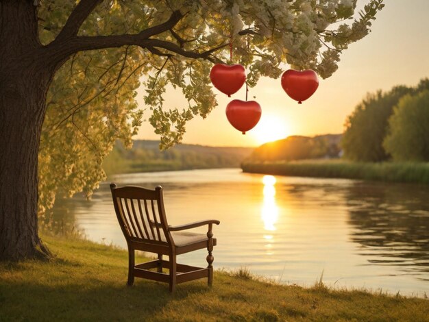 chair by the river