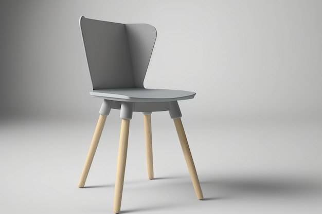 Chair gray on a white background without shadows