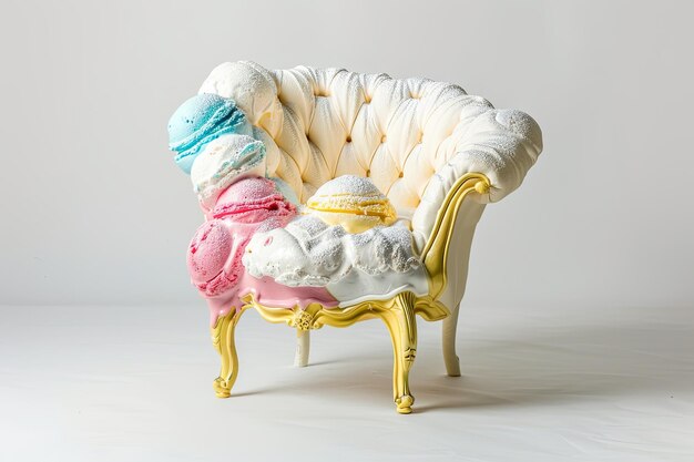 사진 아이스크림 의자, 초현실주의, 창의적인 가구 디자인