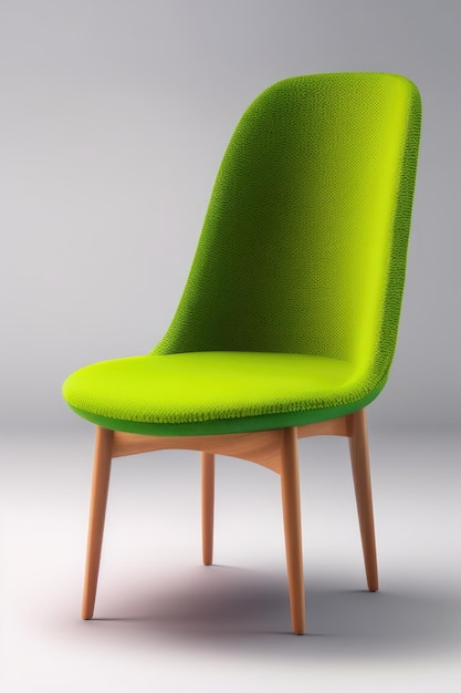 chair made of plant and leaf in white background photorealistic