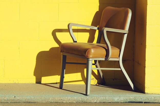 Photo chair outside house