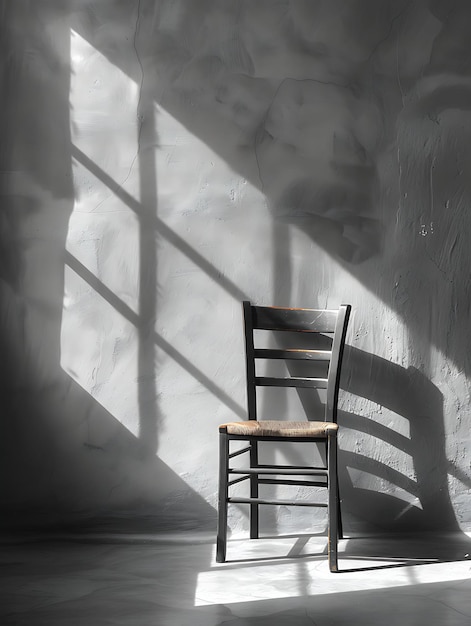 Chair Shadow as Silhouette Cast on Wall Angular and Geometri Creative Photo Of Elegant Background