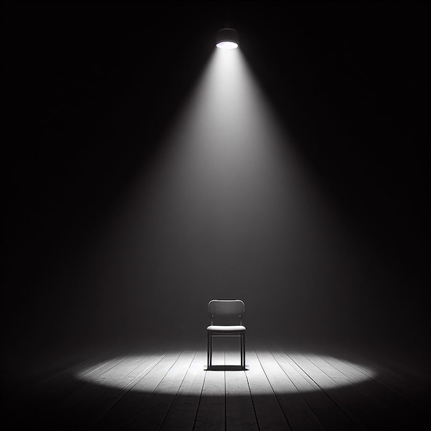 Photo a chair on a stage that has a chair on it