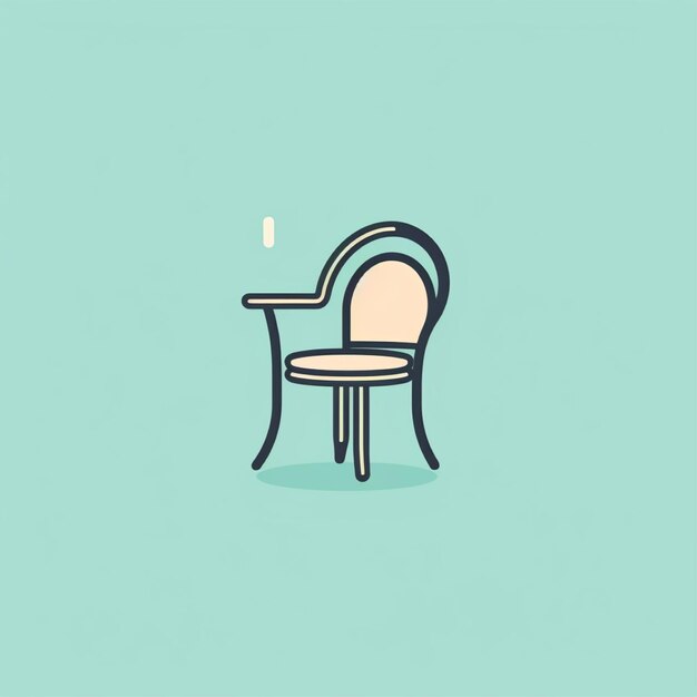 Photo chair and table logo vector flat color