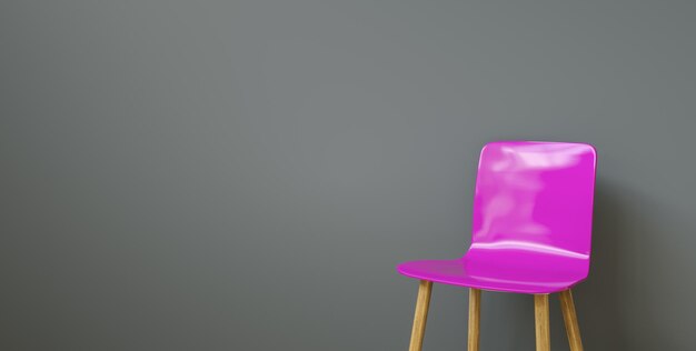 chair in a waiting room of a office with copy space for individual text