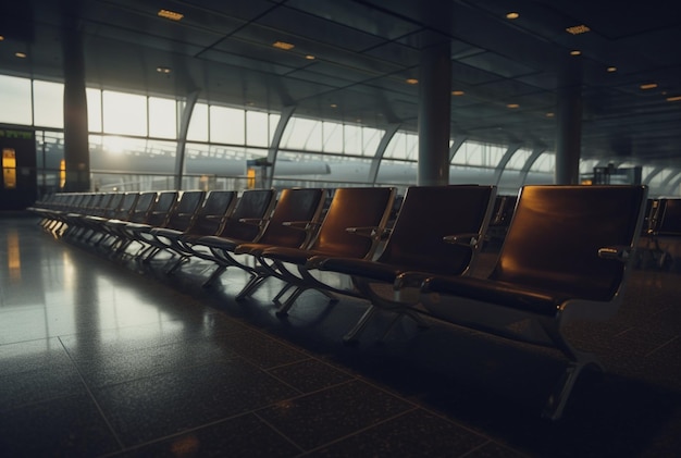 chairs in the airport generative ai