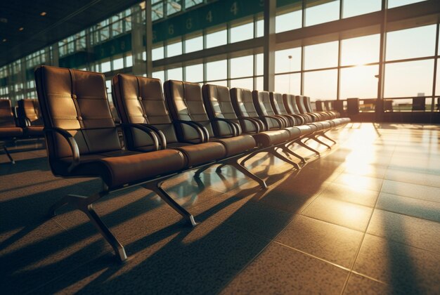 chairs in the airport generative ai