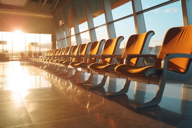 chairs in the airport generative ai