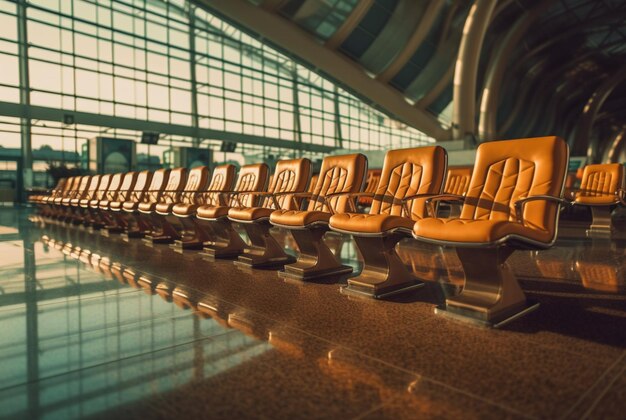 chairs in the airport generative ai