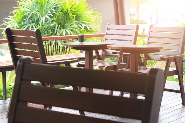 Chairs at the coffee shop